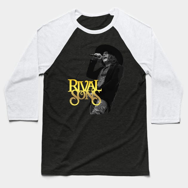 Rival Sons - Retro Style Art Baseball T-Shirt by Pugahanjar